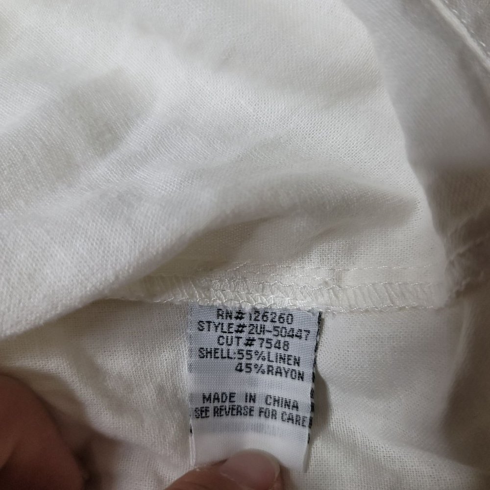 Velvet Heart NWT Calle white button linen blend dress size medium wedding beach - Picture 7 of 9